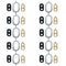 Pour Galaxy J4, J400F/DS, J400G/DS Lunette de caméra arrière 10 pièces avec couvercle d'objectif et adhésif (bleu)